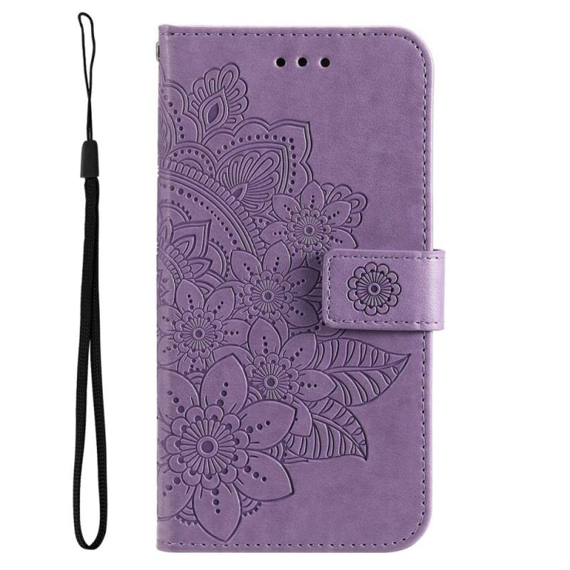 Capa Folio Para Samsung Galaxy S23 Plus 5G De Cordão Mandala Strappy
