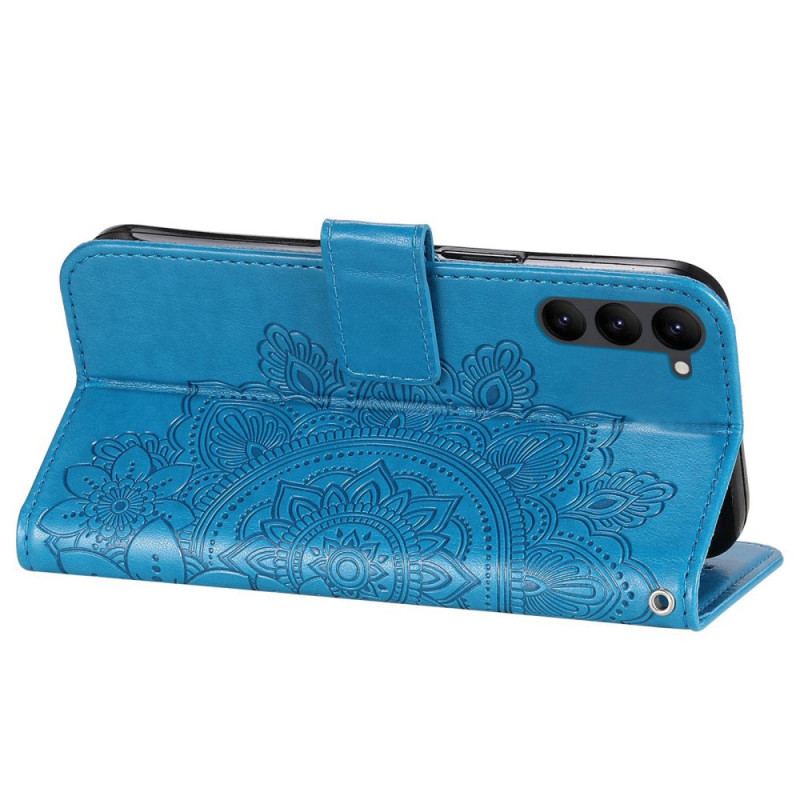 Capa Folio Para Samsung Galaxy S23 Plus 5G De Cordão Mandala Strappy