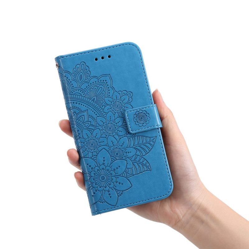 Capa Folio Para Samsung Galaxy S23 Plus 5G De Cordão Mandala Strappy