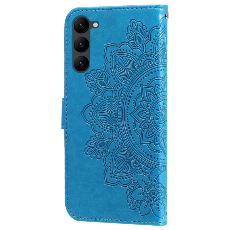 Capa Folio Para Samsung Galaxy S23 Plus 5G De Cordão Mandala Strappy