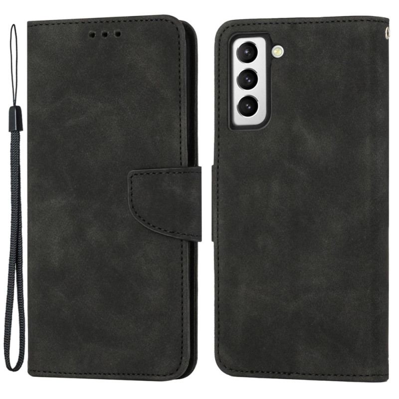 Capa Folio Para Samsung Galaxy S23 Plus 5G Estilo Vintage De Couro