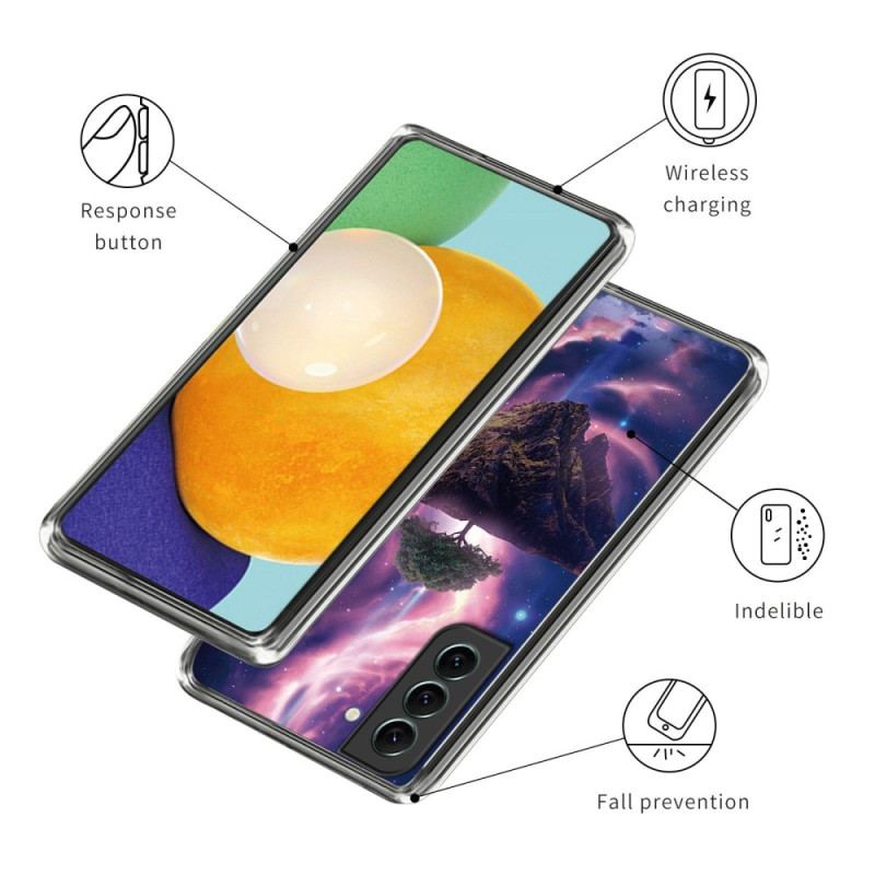 Capa Para Samsung Galaxy S23 Plus 5G Árvore Futurista De Silicone