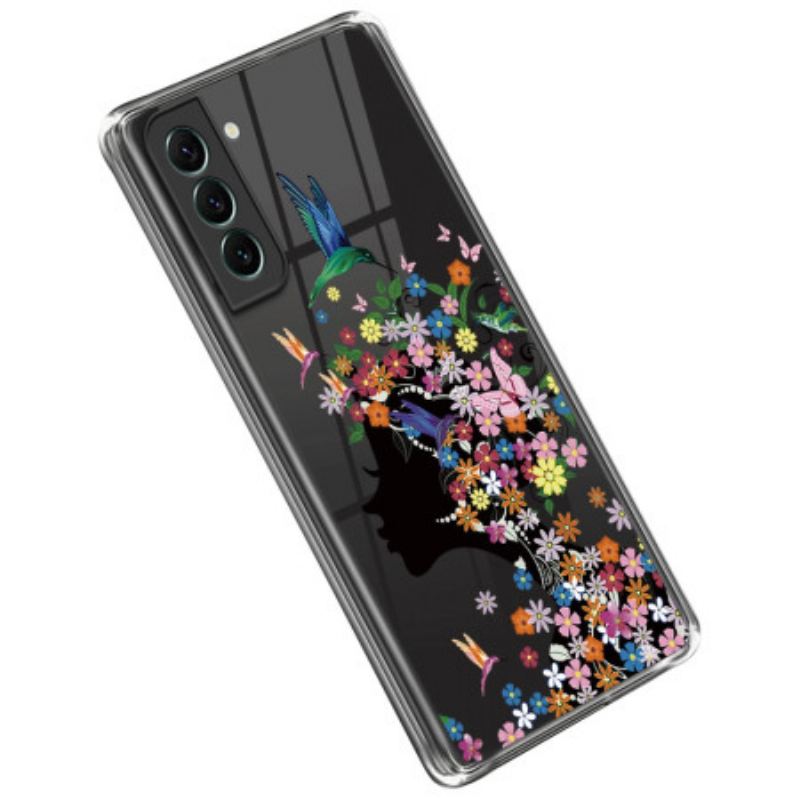 Capa Para Samsung Galaxy S23 Plus 5G Cabeça De Flor Transparente