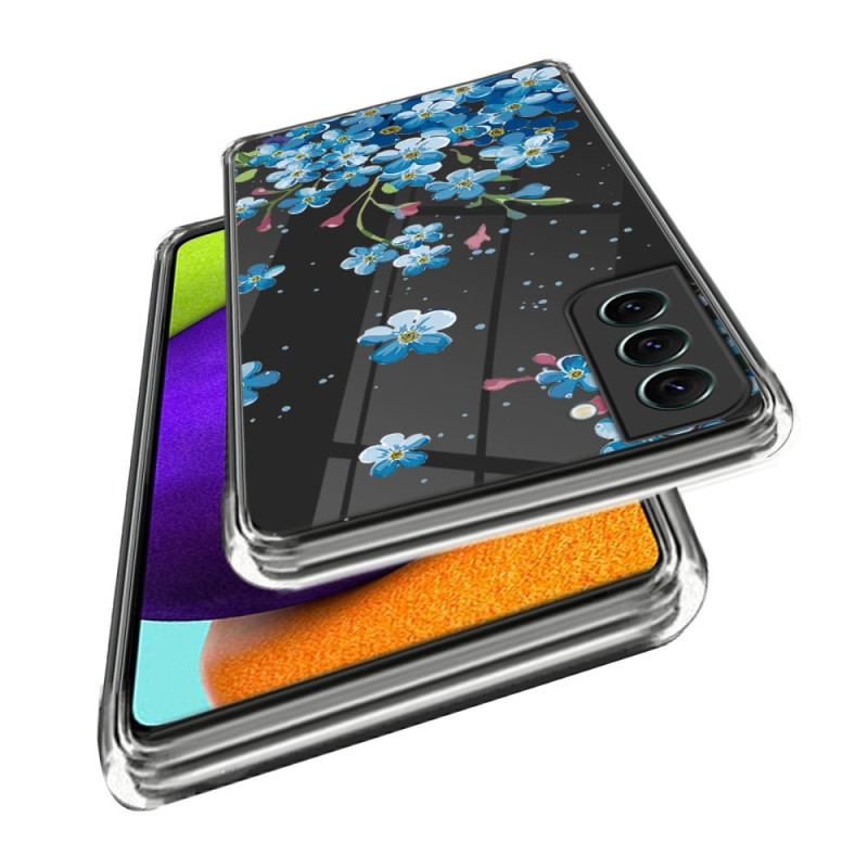 Capa Para Samsung Galaxy S23 Plus 5G Flores Azuis