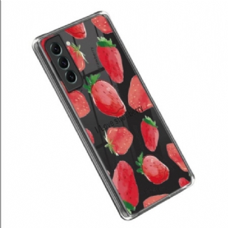 Capa Para Samsung Galaxy S23 Plus 5G Morangos Sem Costura