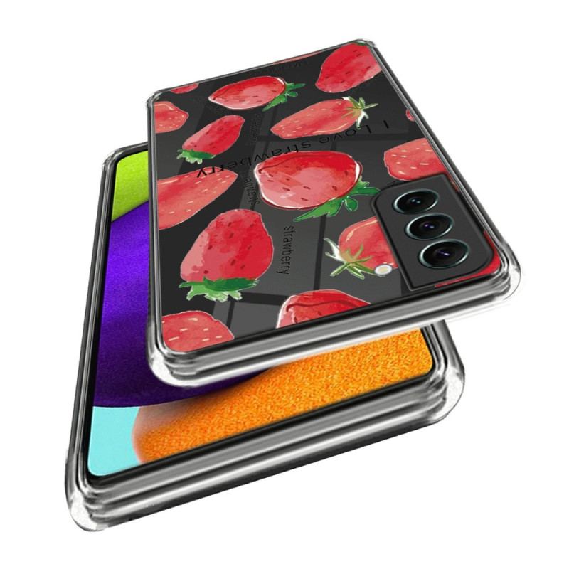 Capa Para Samsung Galaxy S23 Plus 5G Morangos Sem Costura