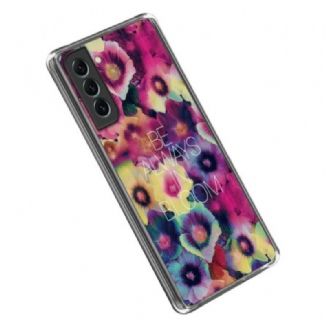 Capa Para Samsung Galaxy S23 Plus 5G Silicone Esteja Sempre Em Flor