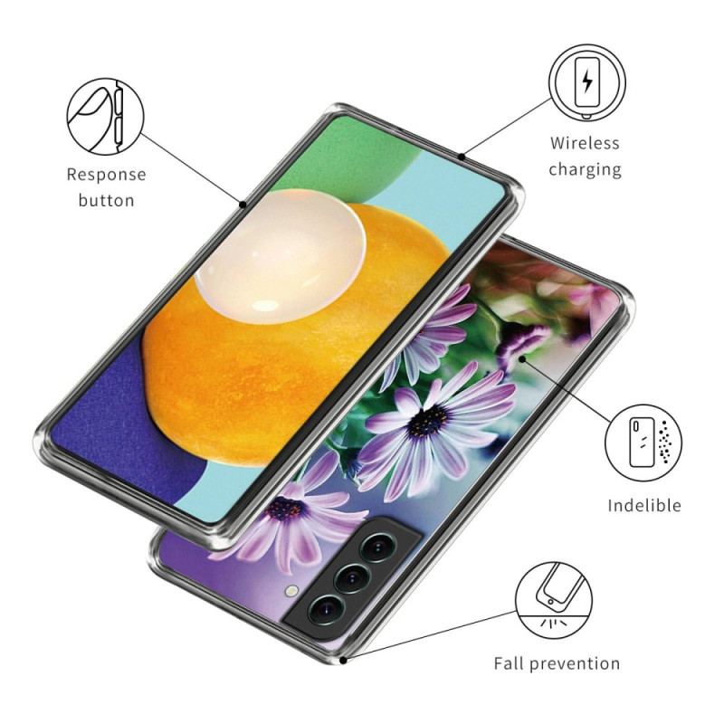 Capa Para Samsung Galaxy S23 Plus 5G Silicone Floral
