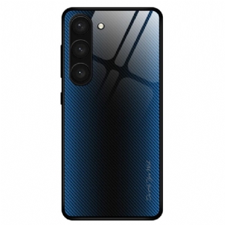 Capa Para Samsung Galaxy S23 Plus 5G Vidro Temperado De Fibra De Carbono