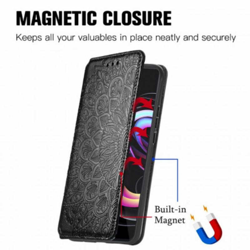 Capa De Celular Para Motorola Edge 20 Pro Flip Mandala