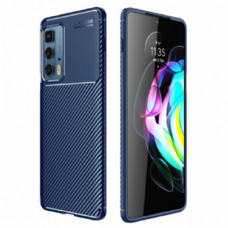 Capa De Celular Para Motorola Edge 20 Pro Textura Flexível De Fibra De Carbono