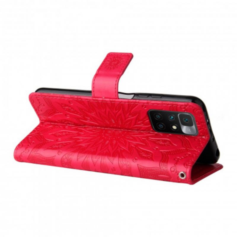 Capa De Couro Para Motorola Edge 20 Pro Flor Do Sol