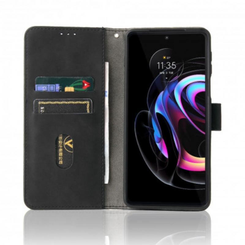 Capa De Couro Para Motorola Edge 20 Pro Toque De Pele
