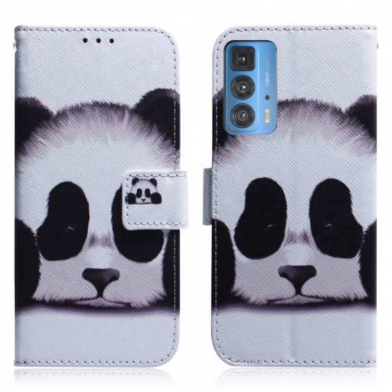Capa Flip Para Motorola Edge 20 Pro Cara De Panda