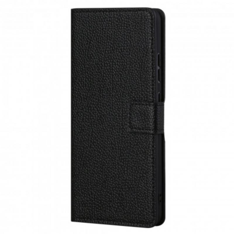 Capa Flip Para Motorola Edge 20 Pro Efeito De Couro Granulado De Lichia