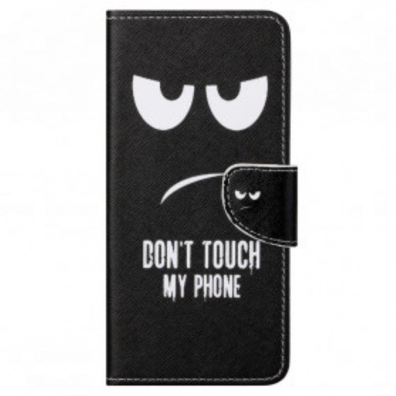 Capa Flip Para Motorola Edge 20 Pro Não Toque No Meu Telefone