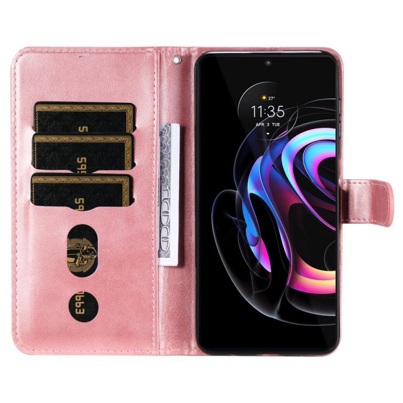 Capa Flip Para Motorola Edge 20 Pro Porta-moedas Vintage