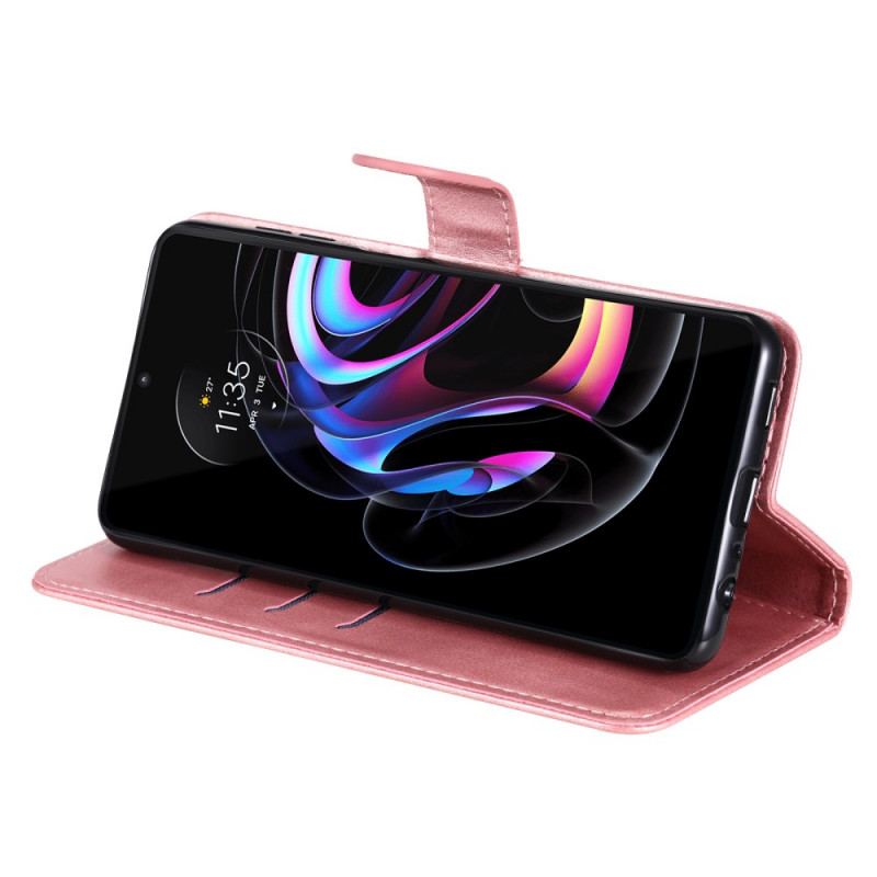 Capa Flip Para Motorola Edge 20 Pro Porta-moedas Vintage