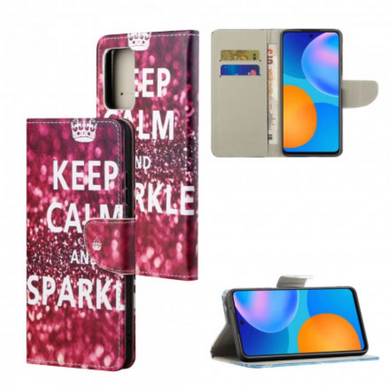 Capa Folio Para Motorola Edge 20 Pro Mantenha A Calma E Brilhe