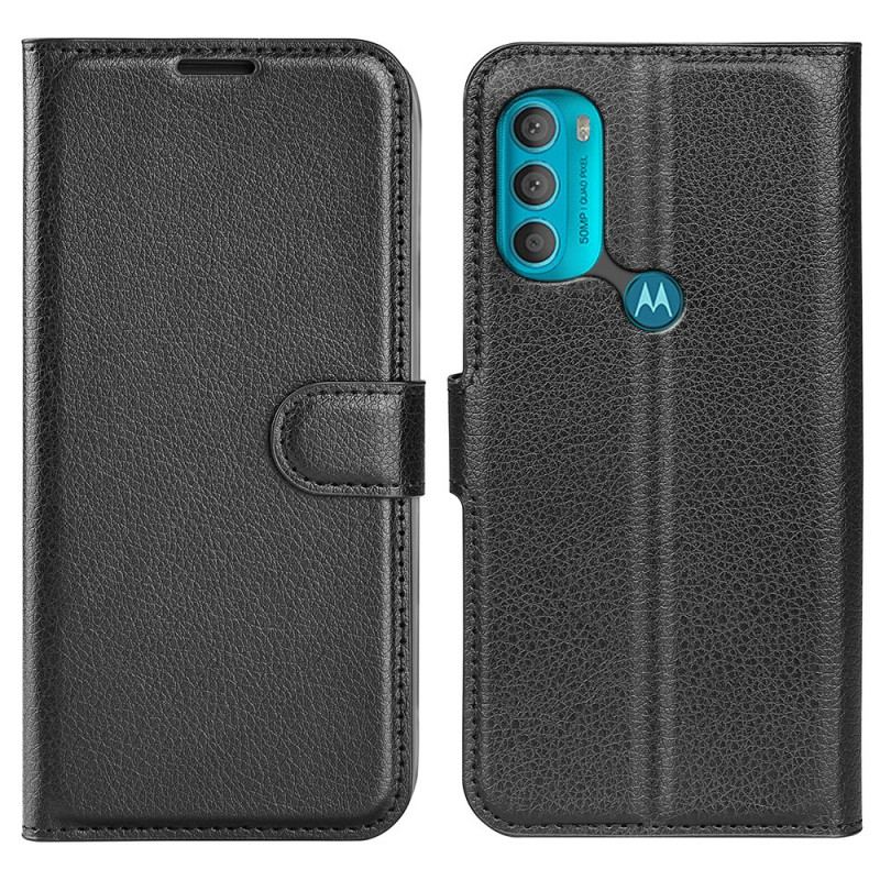 Capa De Couro Para Moto G71 5G Clássico