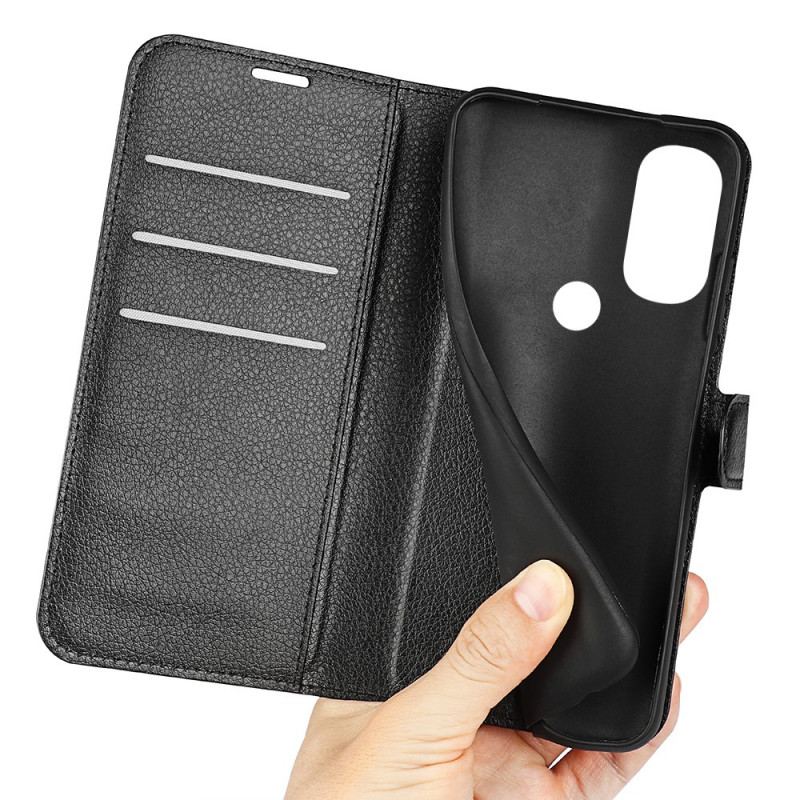 Capa De Couro Para Moto G71 5G Clássico