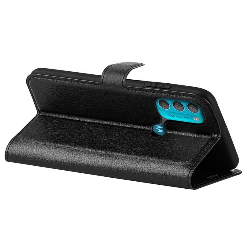 Capa De Couro Para Moto G71 5G Clássico
