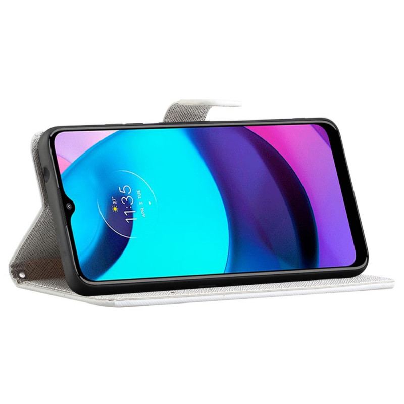 Capa Flip Para Moto G71 5G De Cordão Pena Com Cordão