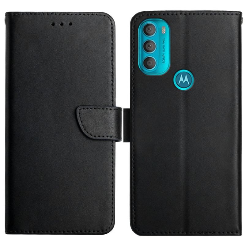 Capa Flip Para Moto G71 5G Couro Napa Genuíno