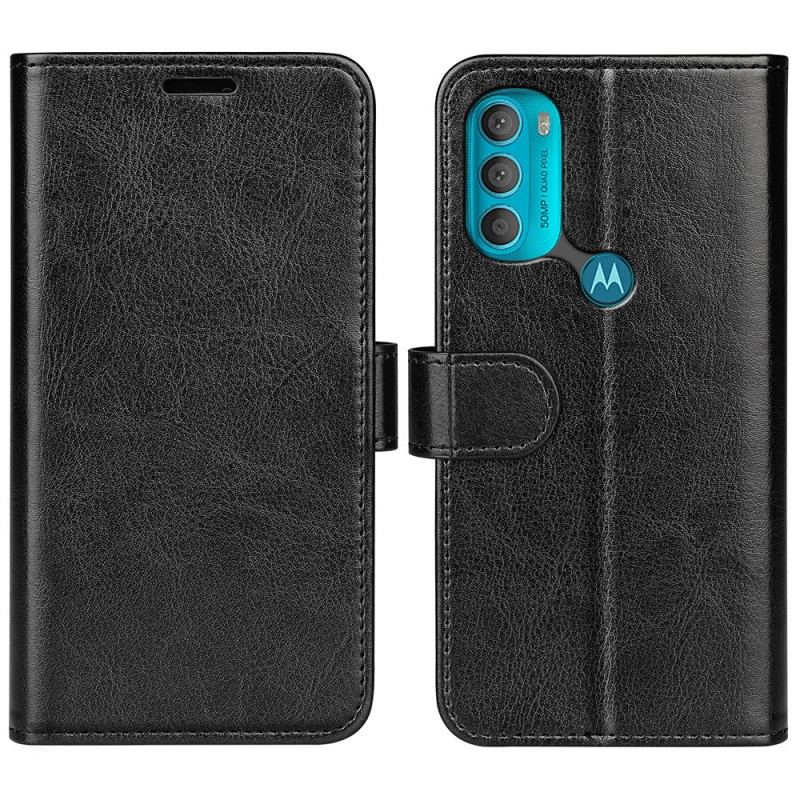 Capa Flip Para Moto G71 5G Efeito Couro