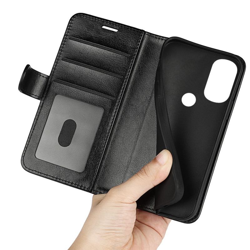 Capa Flip Para Moto G71 5G Efeito Couro