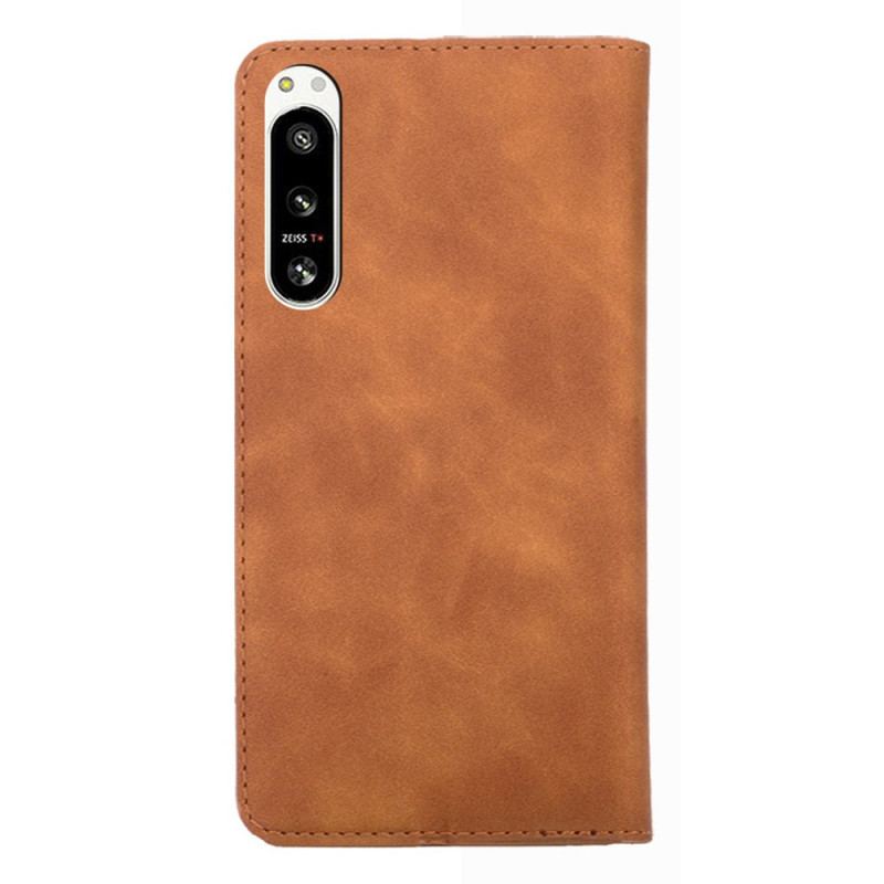 Capa De Celular Para Sony Xperia 5 IV Flip Couro Falso Elegante