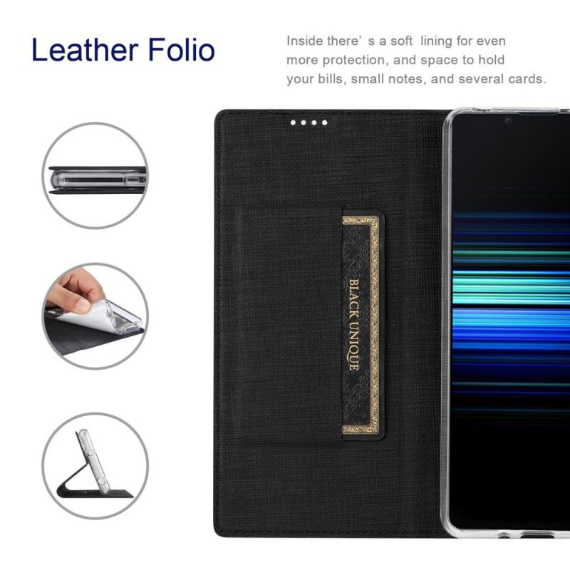 Capa De Celular Para Sony Xperia 5 IV Flip Série Vili Dmx Texturizada