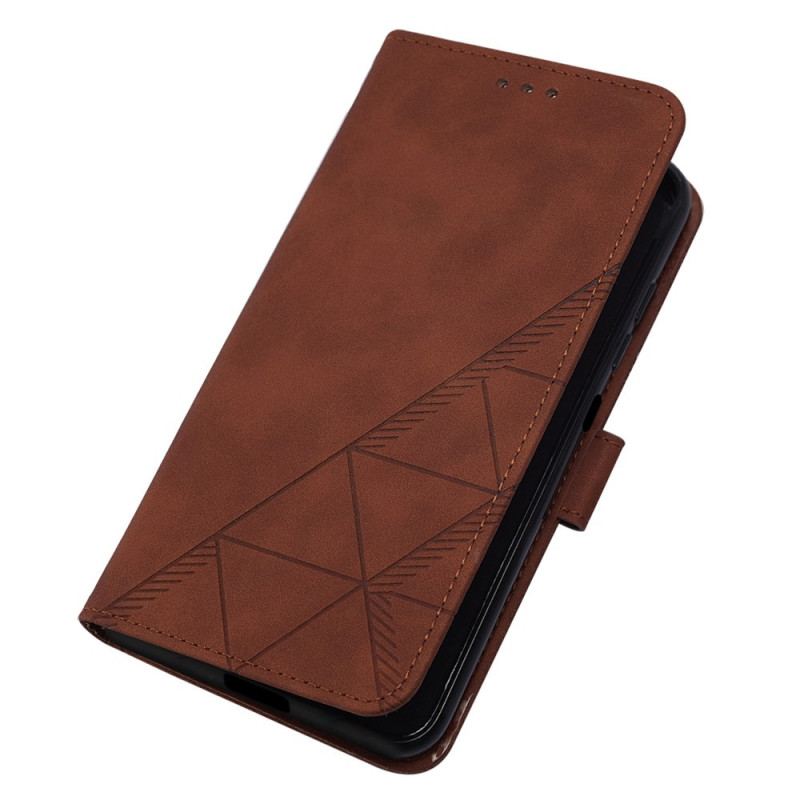 Capa De Couro Para Sony Xperia 5 IV De Cordão Cintas Triângulos