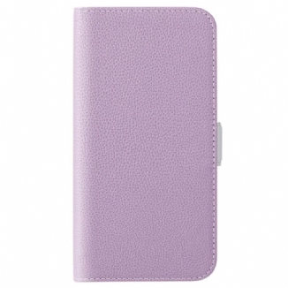 Capa De Couro Para Sony Xperia 5 IV Fecho Duplo De Couro De Lichia