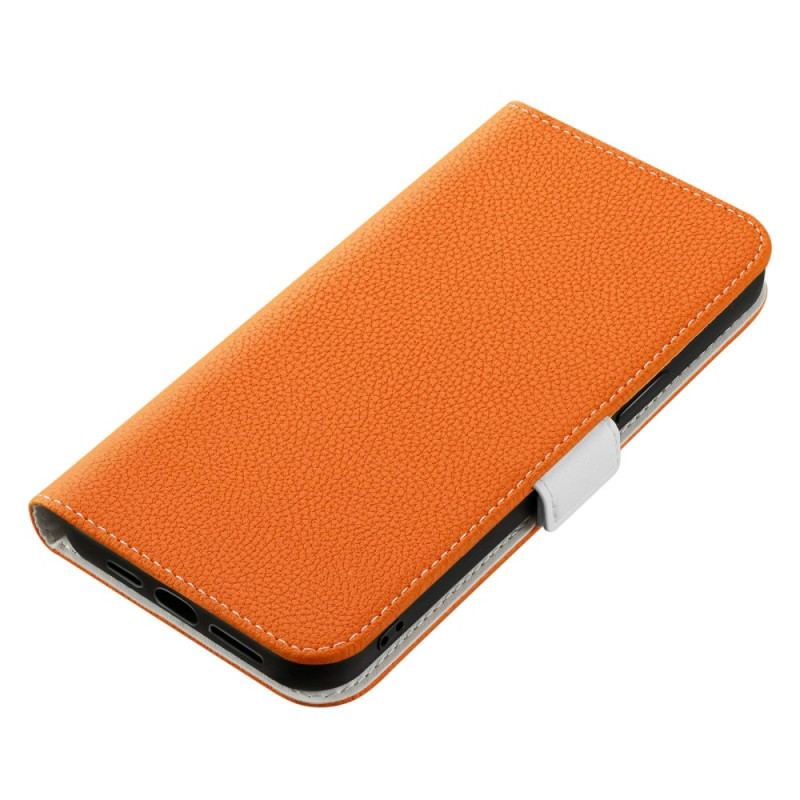 Capa De Couro Para Sony Xperia 5 IV Fecho Duplo De Couro De Lichia