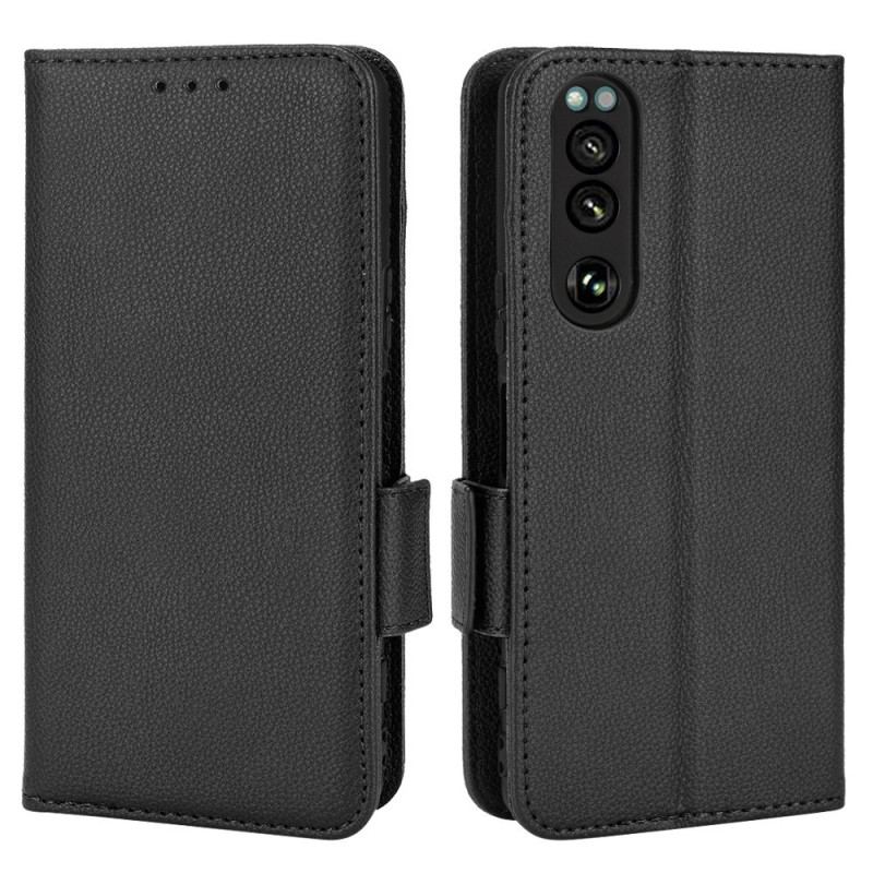 Capa De Couro Para Sony Xperia 5 IV Ultrafino