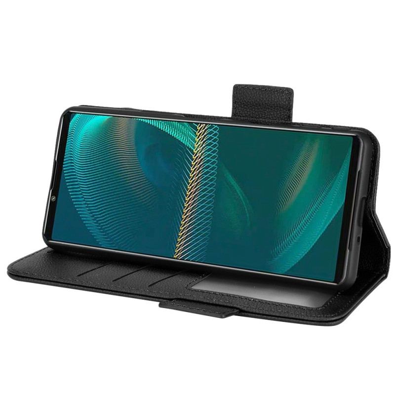 Capa De Couro Para Sony Xperia 5 IV Ultrafino