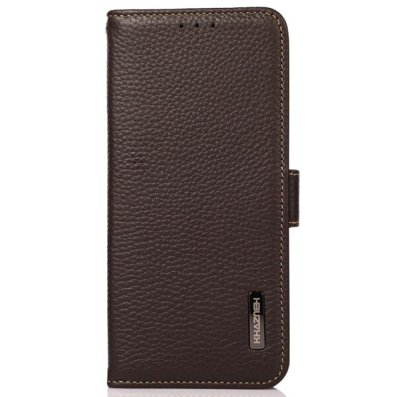 Capa Flip Para Sony Xperia 5 IV Couro De Lichia Khazneh Rfid