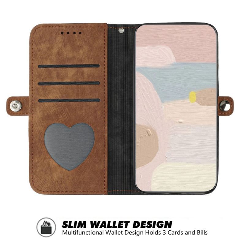 Capa Flip Para Sony Xperia 5 IV Dois Tons Com Alça