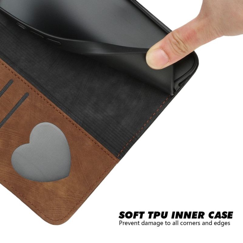 Capa Flip Para Sony Xperia 5 IV Dois Tons Com Alça