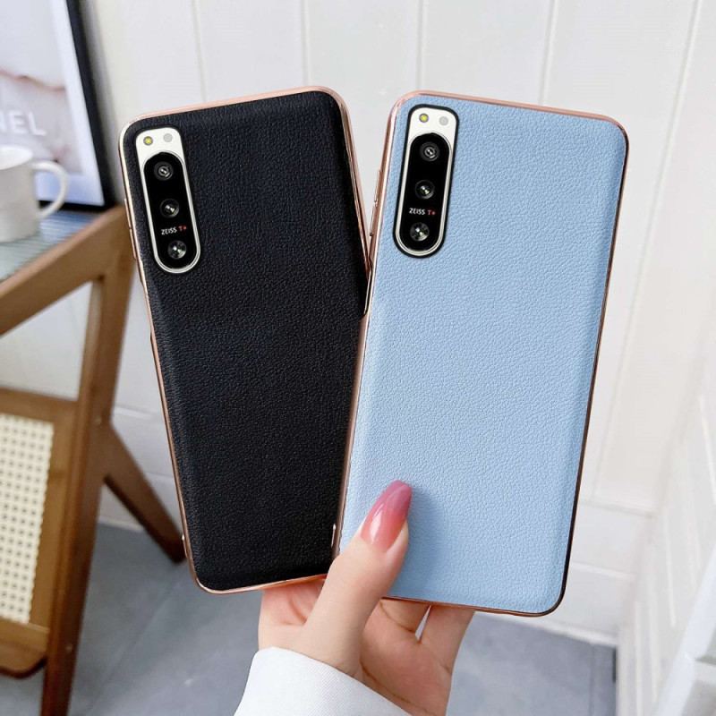 Capa Para Sony Xperia 5 IV Couro Genuíno