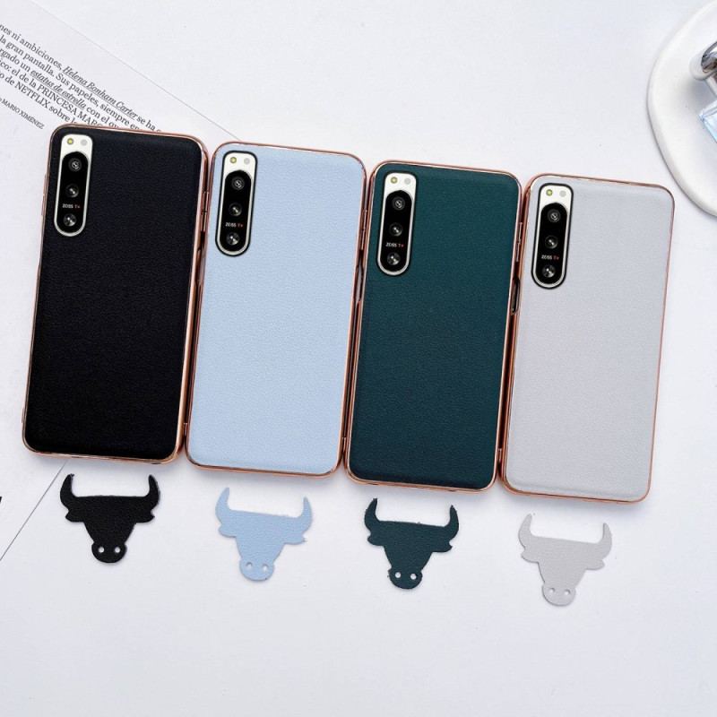 Capa Para Sony Xperia 5 IV Couro Genuíno