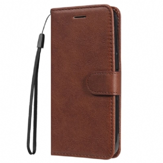 Capa Flip Para Honor 90 De Cordão Couro Sintético Liso Com Alça