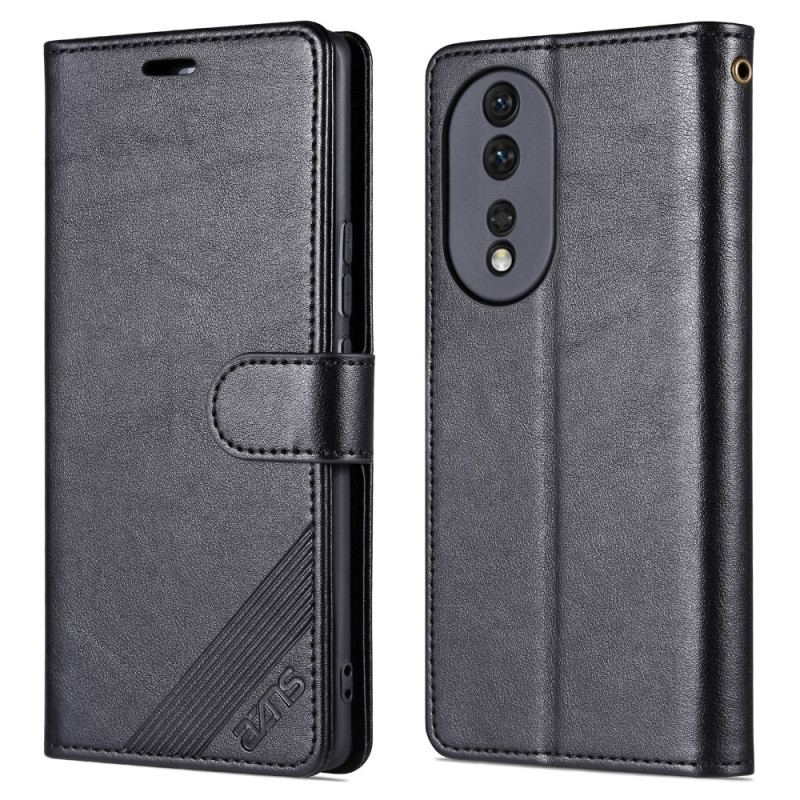 Capa Folio Para Honor 90 Efeito Couro Azns