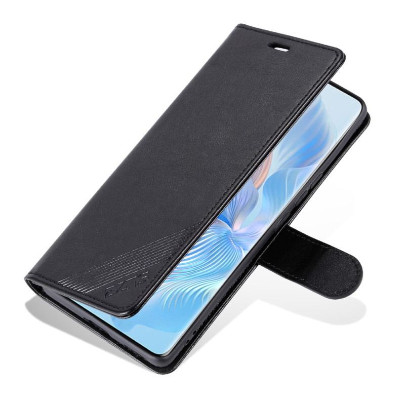Capa Folio Para Honor 90 Efeito Couro Azns
