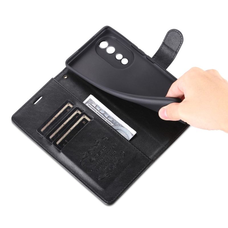 Capa Folio Para Honor 90 Efeito Couro Azns