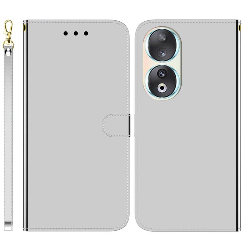 Capa Folio Para Honor 90 Espelho E Cordão