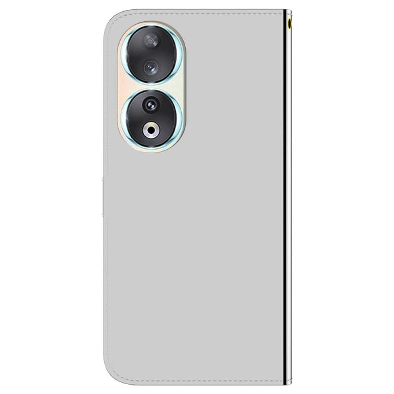 Capa Folio Para Honor 90 Espelho E Cordão