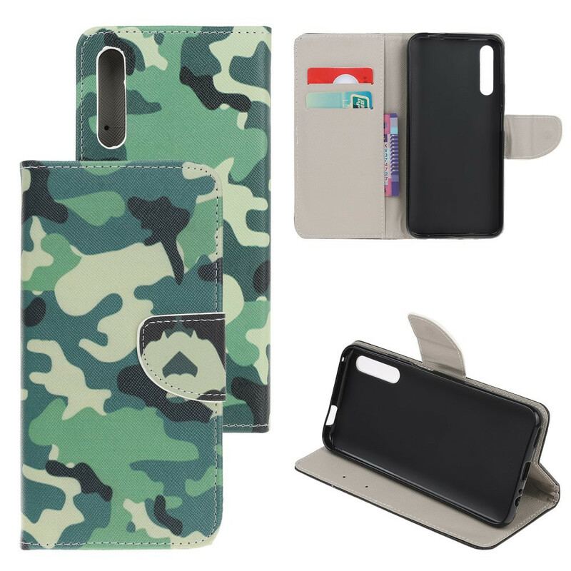Capa Flip Para Huawei P Smart S Camuflagem Militar