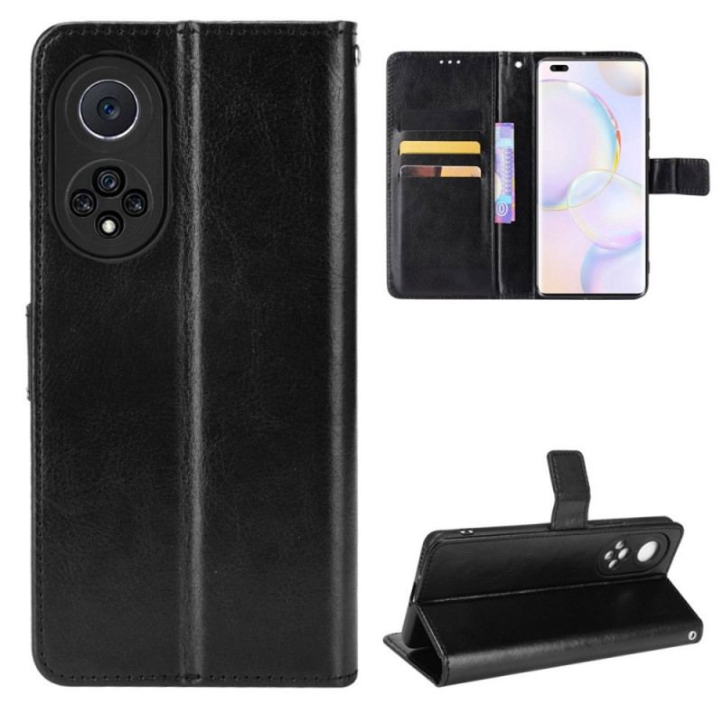 Capa Flip Para Honor 50 Pro Pro Couro Faux Flashy